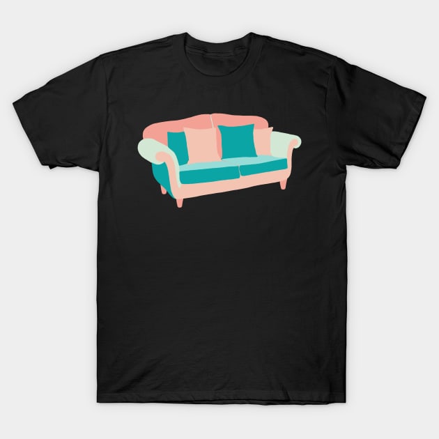 Couch T-Shirt by ElviaMontemayor